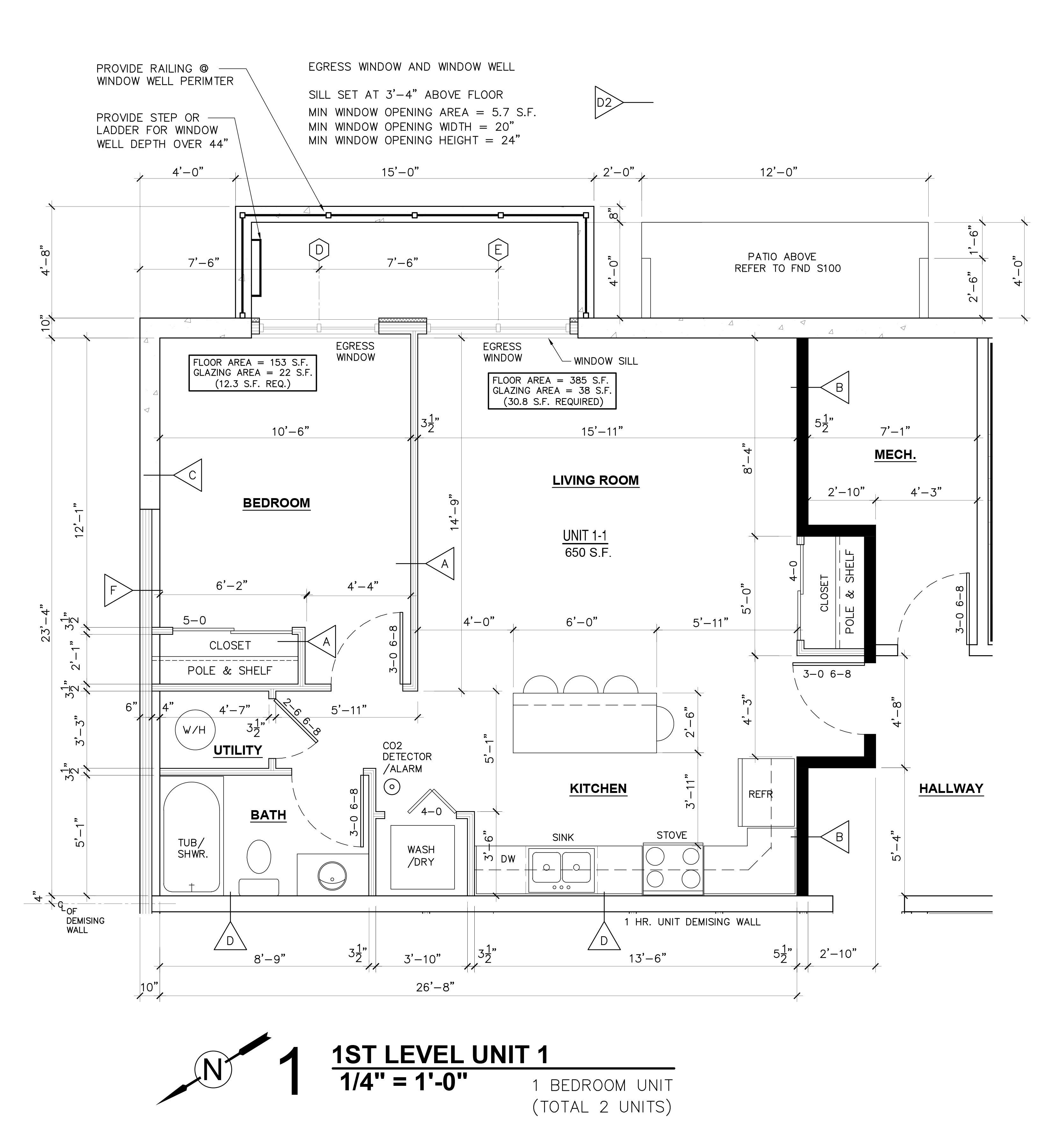 Hawks Nest Apartments 1st level Unit 1 floor plan