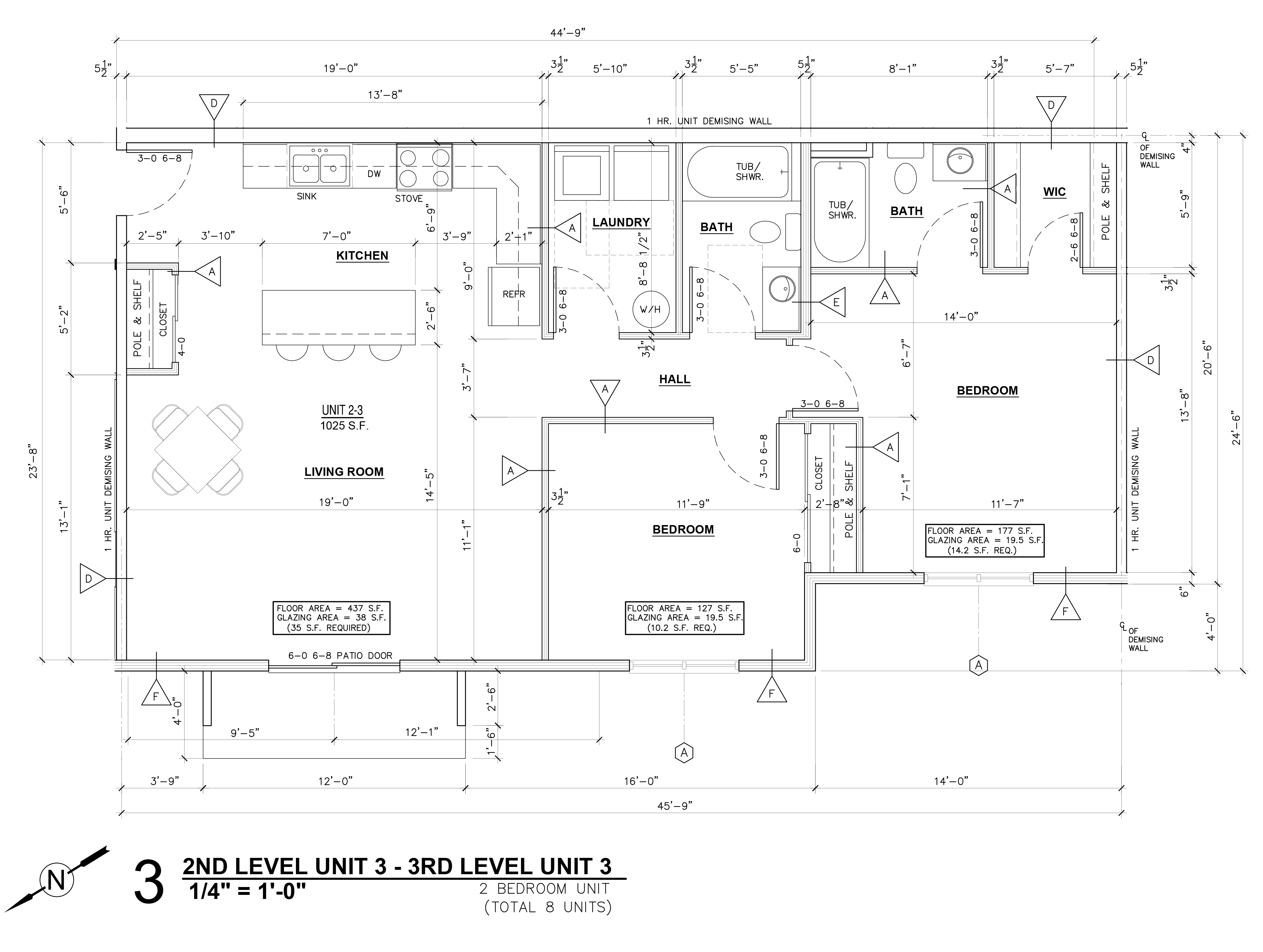 Hawks Nest Apartments 2nd and 3rd level unit 3 floor plan